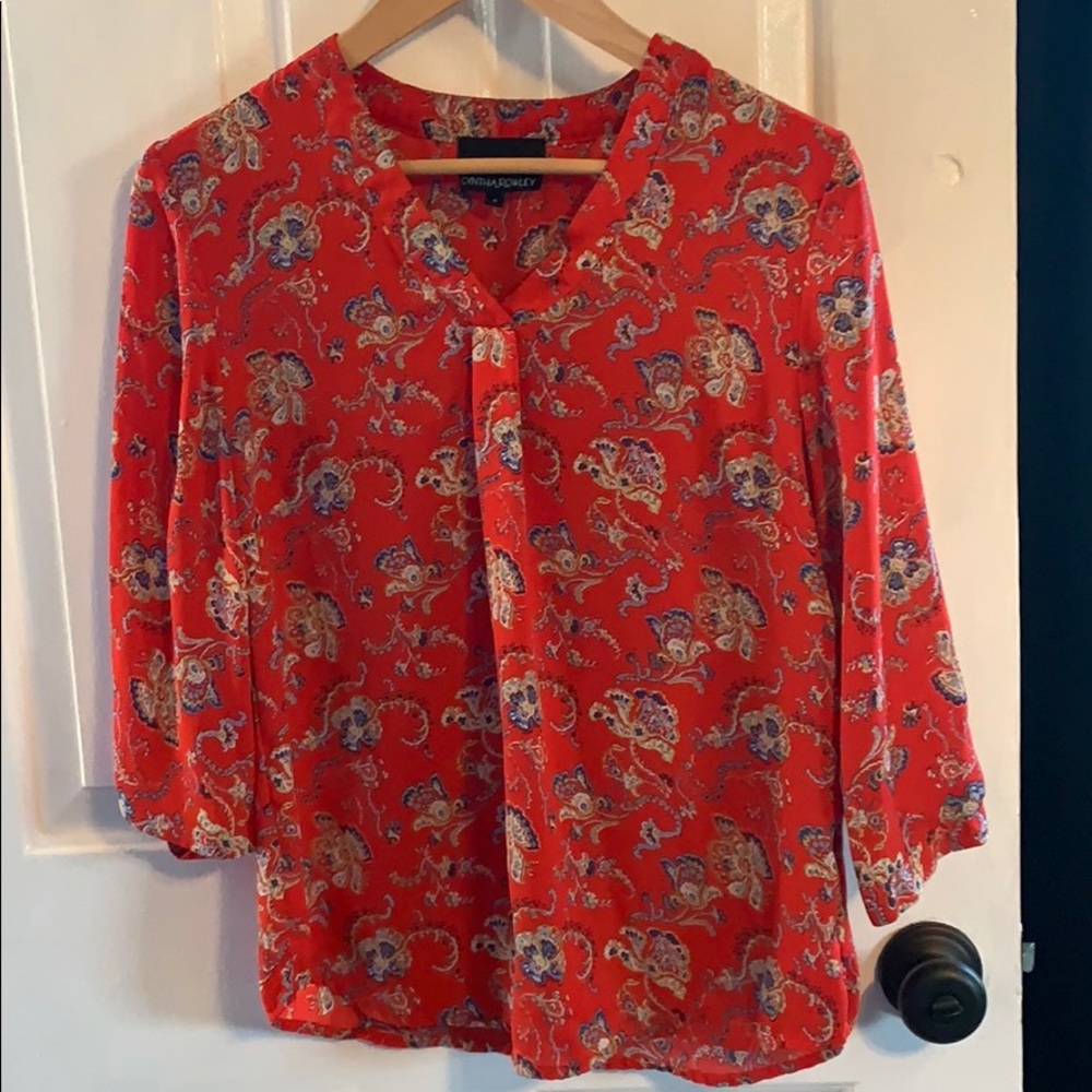 3/$10 Cynthia Rowley 3/4 Sleeve Top